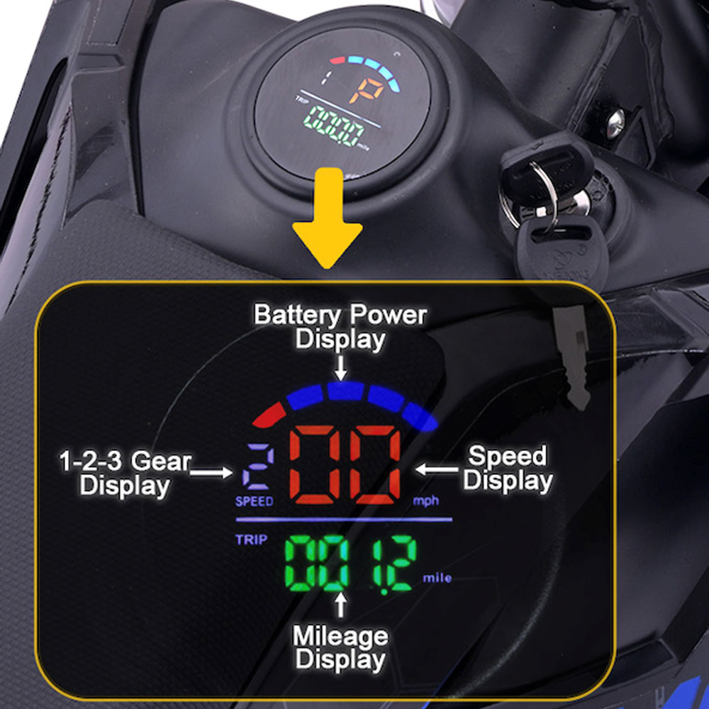 MotoTec 72v 5000w Pro Electric Dirt Bike – Stealth Grey | 50 MPH | QS Brushless | Bluetooth | IP65