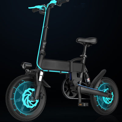 Nano-Commuter 14" Ultra-Folding Electric Bike – 250W | 20 MPH | Folds to 31" | Black or White