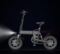Nano-Commuter 14" Ultra-Folding Electric Bike – 250W | 20 MPH | Folds to 31" | Black or White