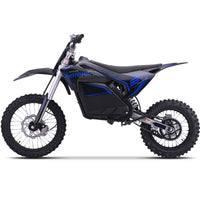 MotoTec 72v 5000w Pro Electric Dirt Bike – Electric Blue | 50 MPH | QS Brushless | Bluetooth | IP65