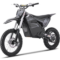 MotoTec 72v 5000w Pro Electric Dirt Bike – Stealth Grey | 50 MPH | QS Brushless | Bluetooth | IP65