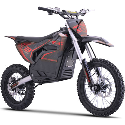 MotoTec 72v 5000w Pro Electric Dirt Bike – Inferno Red | 50 MPH | QS Brushless | Bluetooth | IP65
