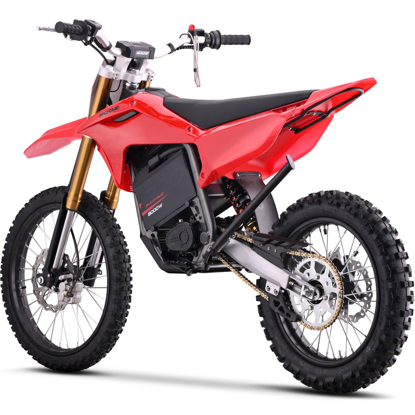 MotoTec 72v 8000W Pro Electric Dirt Bike – Red | 19/16 Wheels | 56 MPH | 3-Speed | IP65