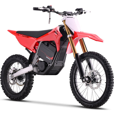 MotoTec 72v 8000W Pro Electric Dirt Bike – Red | 19/16 Wheels | 56 MPH | 3-Speed | IP65