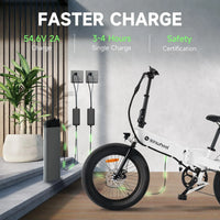 eBike Boys U5 Folding eBike – 500W | 48V | 20" Wheels | 25-40 Mile Range | 48.5 lbs