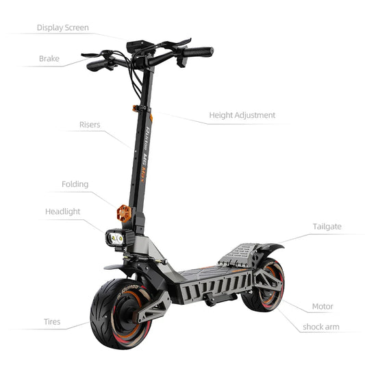 eBike Boys M6Max Dual Motor Electric Scooter – 5600W | 60V 27Ah | 50+ MPH | 50-Mile Range | Foldable