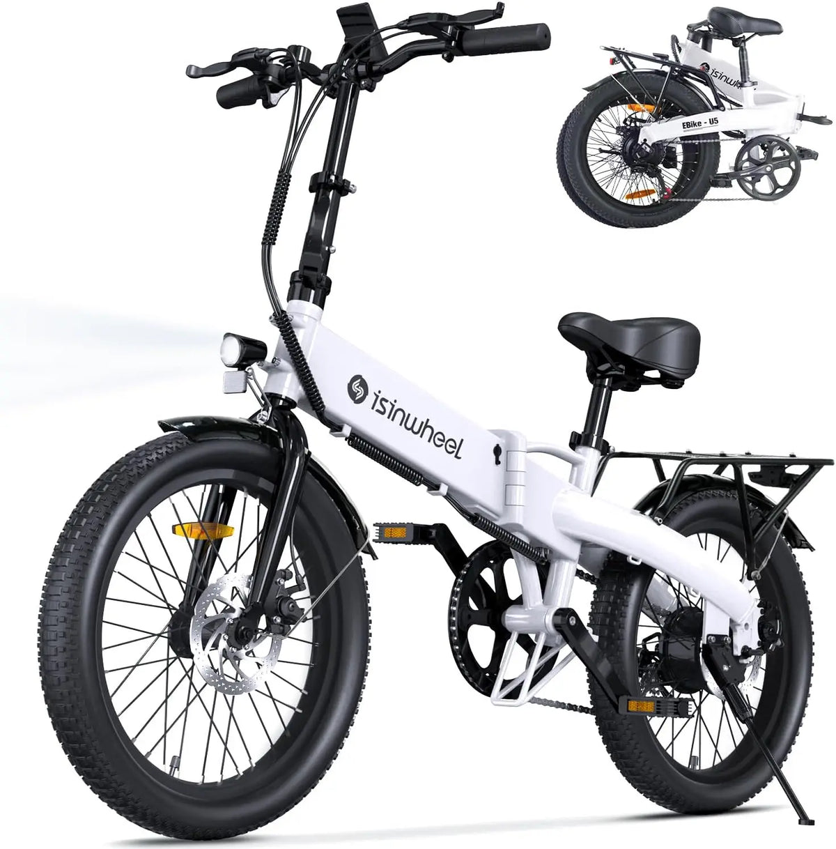 eBike Boys U5 Folding eBike – 500W | 48V | 20" Wheels | 25-40 Mile Range | 48.5 lbs