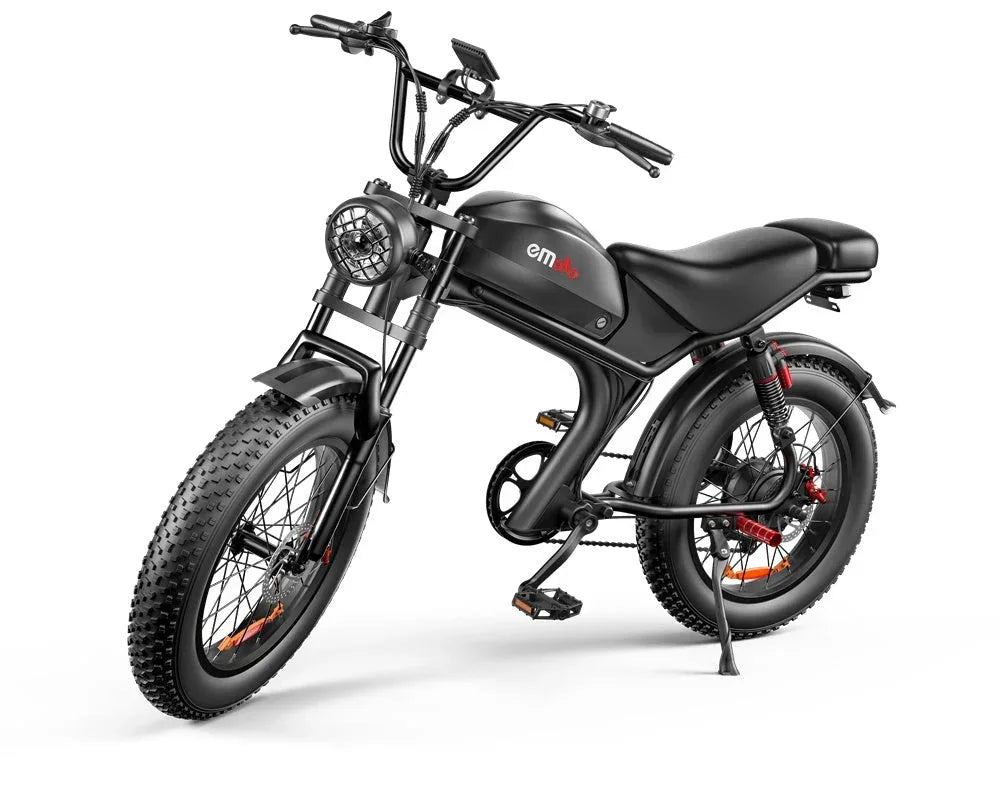 eMoto C93 Retro Electric Bike – 1000W | 48V 20Ah | Fat Tires | 28-30 MPH | 55-Mile Range